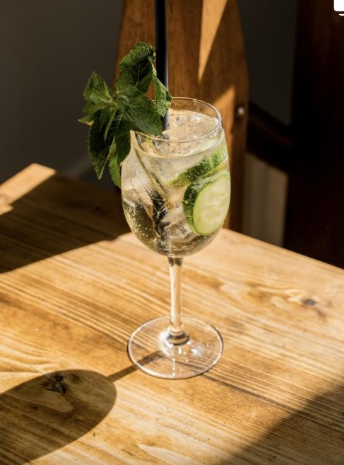 Gin and tonic in the sun