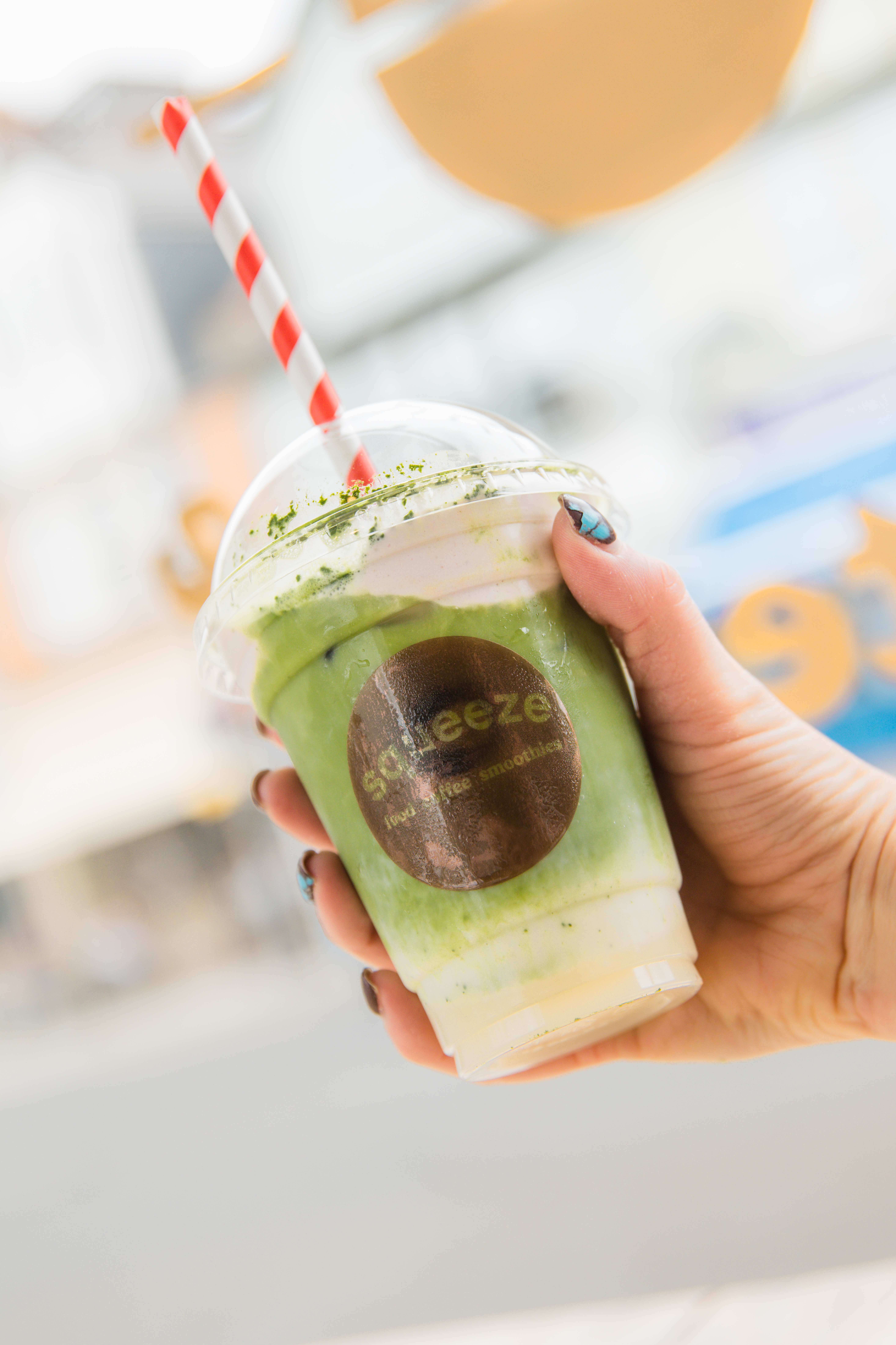 Iced matcha smoothie